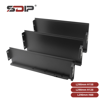 Steel metal box with full extension under-mount slide