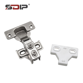 Face frame slide-on short arm soft-closing hinge