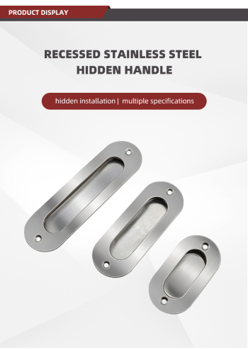 Stainless Steel Oval Recessed Flush Pull Handle