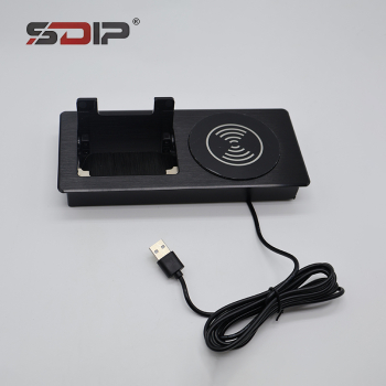 Desk Cable Grommet with Built-In Wireless Charger