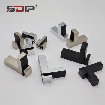 Zinc Alloy Shower Door Adjustable Glass Holder Clamp