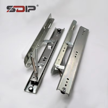 Drawer Slide Rail Featuring Spring-loaded Push-out Sliding Rails