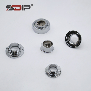 Wardrobe Accessories - Zinc Alloy Circular Base for Hanging Clothes - Universal Pipe Hardware for Fittings