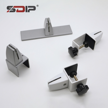 Movable Aluminium Alloy Office Desk Glass Dividers Support Fixing Clip Holder