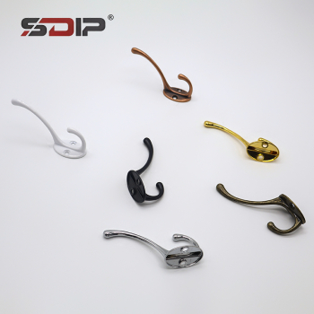 Double-Arm Wall Hooks for Coats & Towels