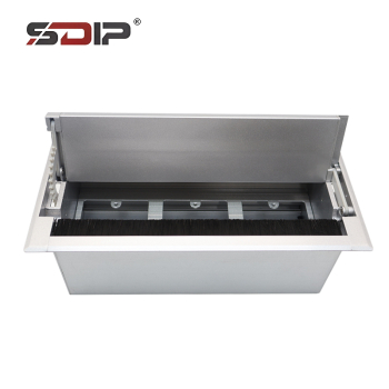 Pop-Up Aluminum Desk Cable Management Box