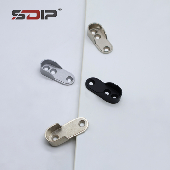 Cabinet Hardware Zinc Alloy Three-hole Guide Rail Wardrobe Rod End Support Thickened Support Tube Support