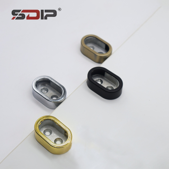 Zinc Alloy Oval Wardrobe Rod End Bracket