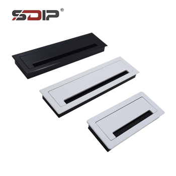 Soft-Close Desk Cable Grommet with Brush Strip