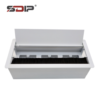 Flip-Up Soft-Close Desk Cable Management Box