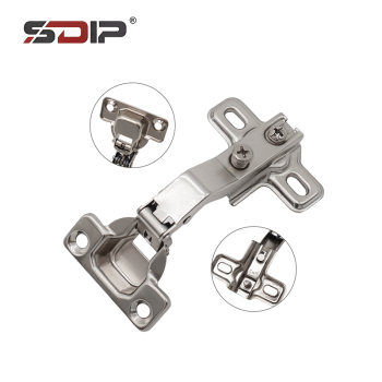 45/90 Degree Hidden Door Iron Metal Full Cover Non-Soft Closing Hinge Metal Detachable Wardrobe Automatic Closing Furniture Hinge