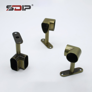 Thickened Zinc Alloy Clothing Hanger with Flange Base Corner-mounted Hanging Rod, Top-mounted Clothing Hanger Rod