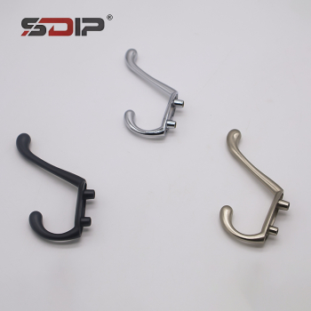 Modern Zinc Alloy Double-Arm Wall Coat Hooks