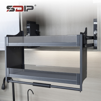 Hot Sales Double Layer Lifting Pull Out Basket Under Cabinet Kitchen Pull Down Storage Organizer